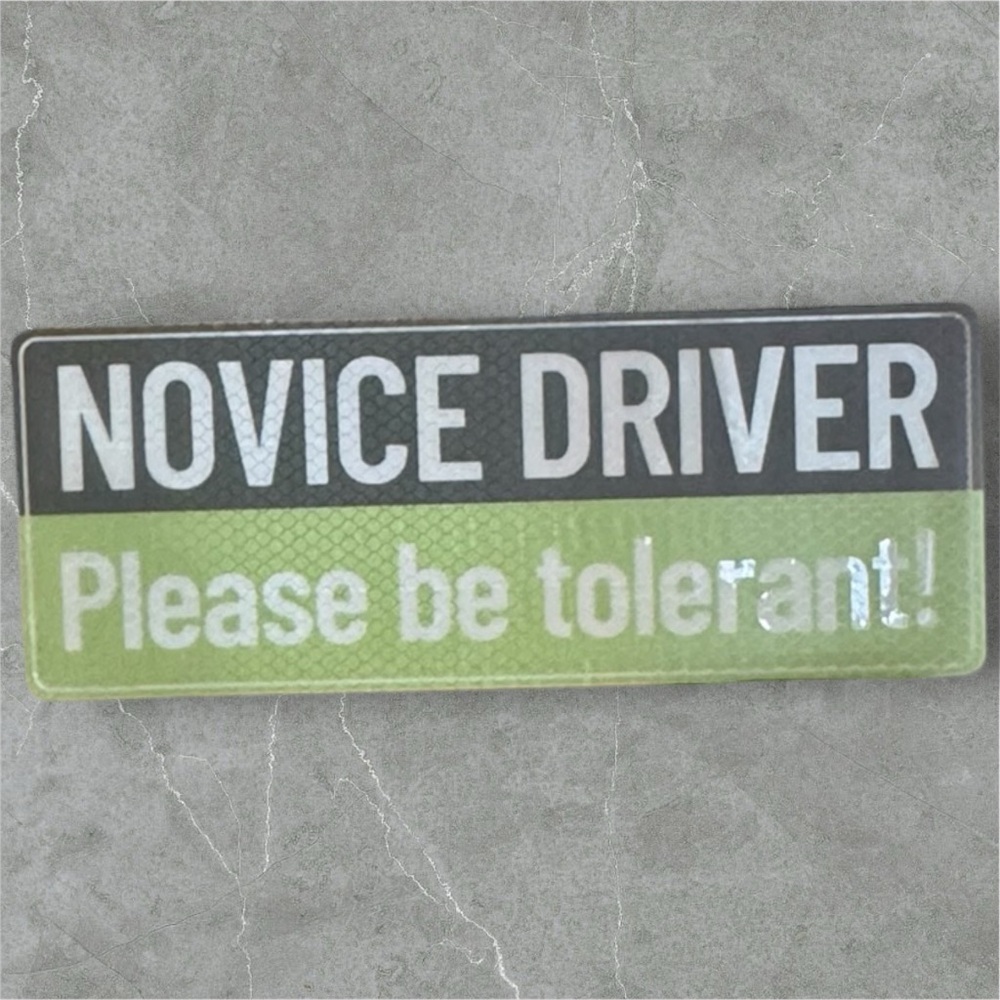 $5 Add-On 🆕Reflective Green and Gray Novice Driver Magnetic Decal - Picture 5 of 11
